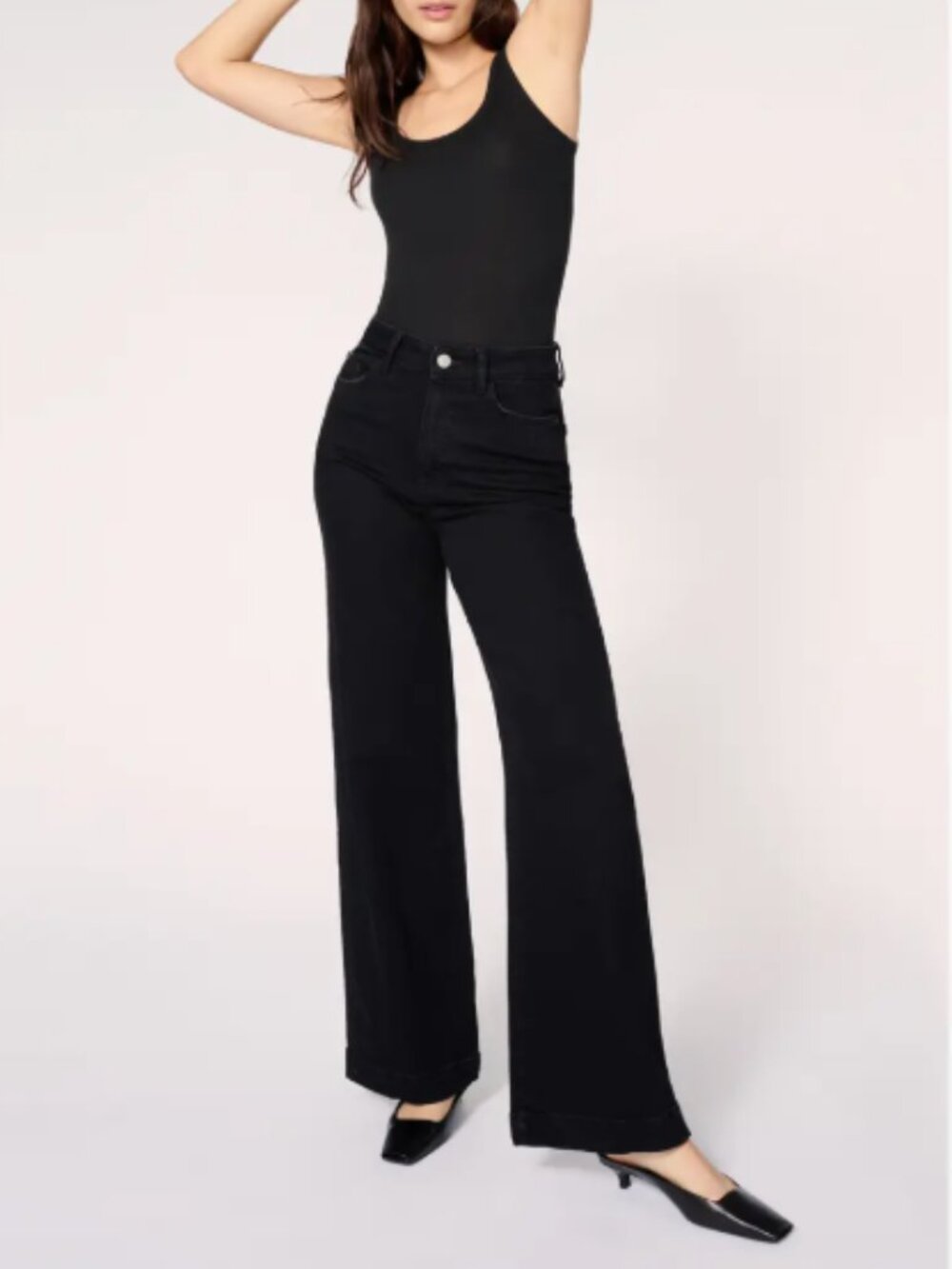 WARP+WEFT NCE High Waist Wide Leg Jeans – Inkwell Black – Size 10 – NWT